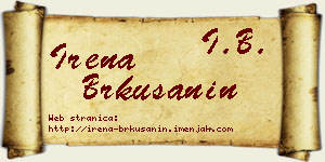 Irena Brkušanin vizit kartica